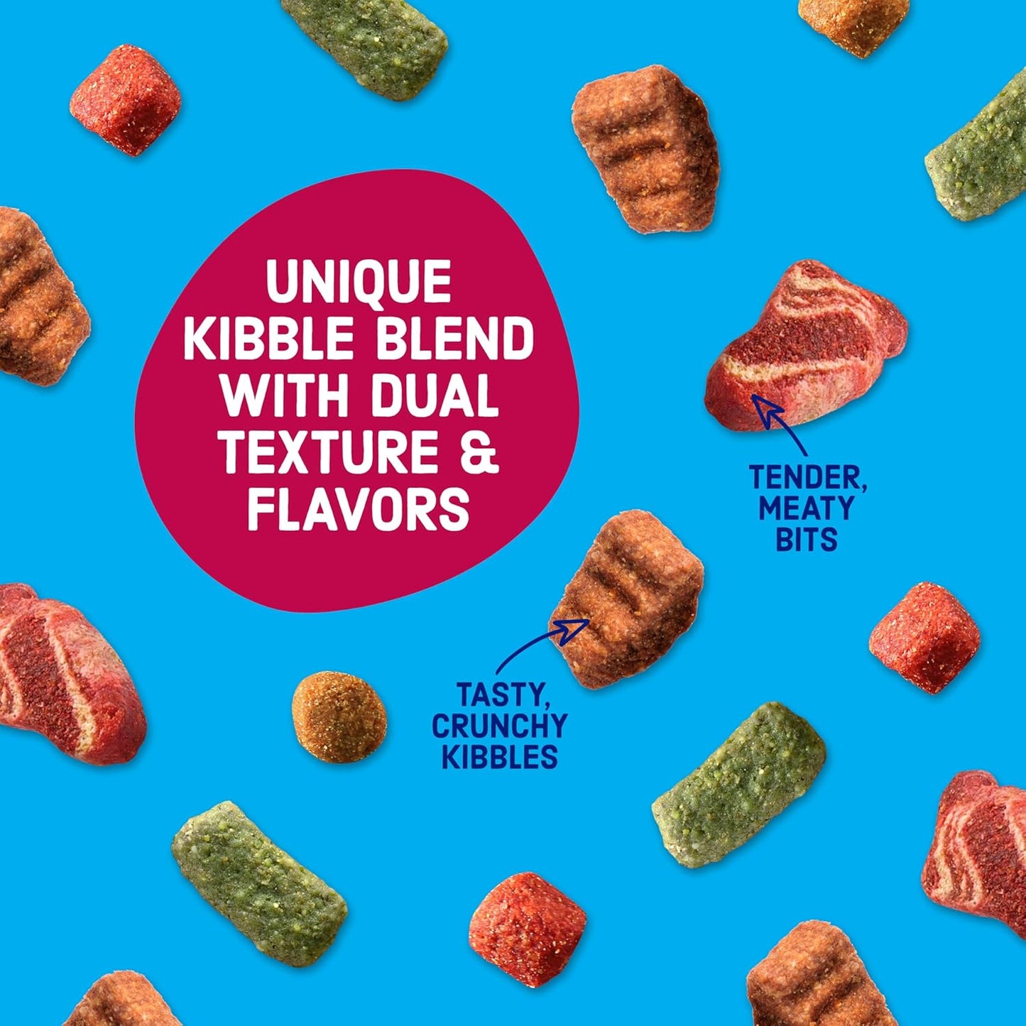 Kibbles 'n Bits Bistro Dry Dog Food, Oven Roasted Beef, Spring Vegetable & Apple Flavors for Adult Dogs, 3.5 lb. Bag (Pack of 4)