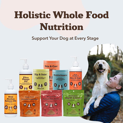 Natural Dog Company Wild Alaskan Salmon Oil Formula with Omega 3, Fish Oil for Dogs Supplement, Skin & Coat Dog Oil, Itchy Relief, Immune Support for Joints & Heart, Food Topper, 8 oz.