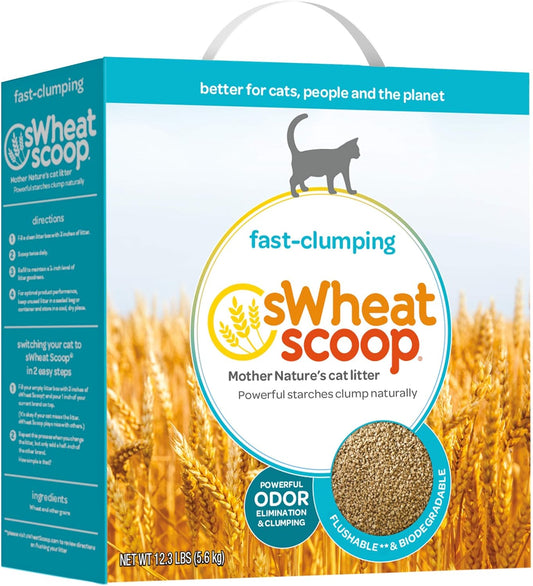 sWheat Scoop Multi-Cat All-Natural Clumping Cat Litter, 12.3lb Box