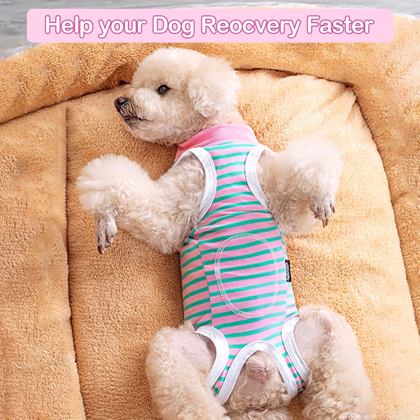 Coppthinktu Recovery Suit for Dogs After Surgery, Dog Onesie Surgery Recovery Suit for Female Spay, Soft Male Surgical Pajamas Bodysuits for Small Medium Puppy to Anti Licking Dog Cone Alternative
