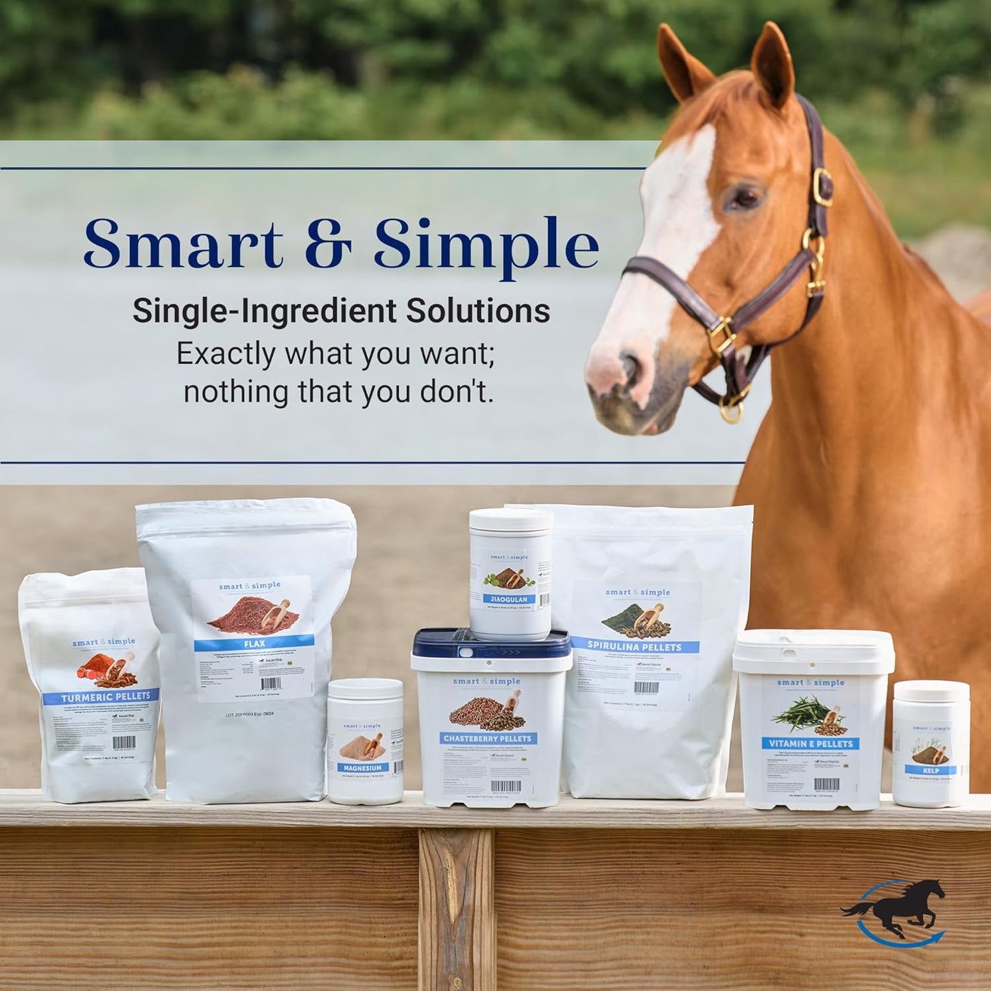 Smart & Simple 99% Fat | Horse Weight Gain Supplement Supports Ideal Body Condition in Horses | Easy to Use & Tasty High Fat Supplement Powder | 112 Servings | 14 lb Bag