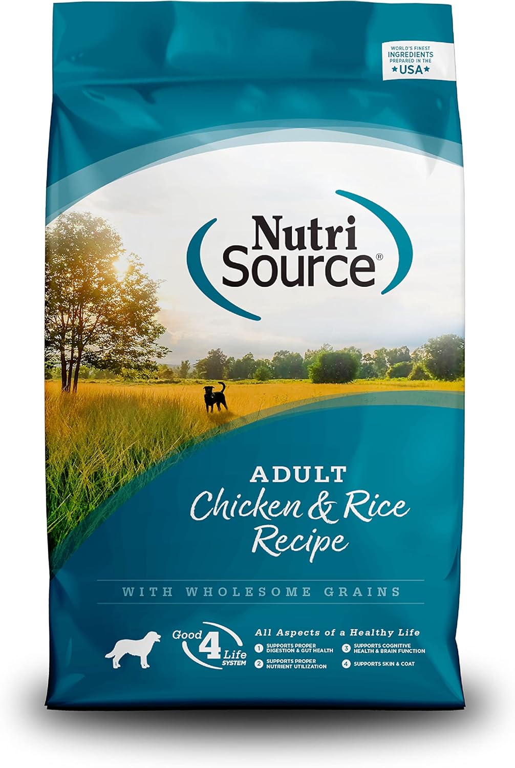 NutriSource Adult Dog Food, Made with Chicken and Rice, with Wholesome Grains, 1.5LB, Dry Dog Food