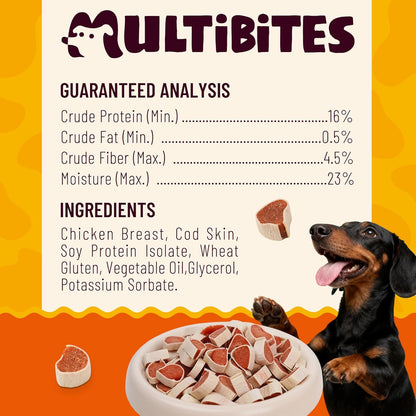 14.1 oz Chicken Sushi Rolls Soft Dog Treats Chewy Dog Training Treats with Cod Skin High Protein Dog Snacks for All Dogs