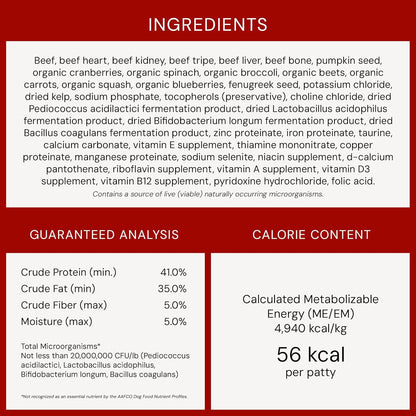 Stella & Chewy's Freeze-Dried Raw Dinner Patties - Beef Recipe - High Protein Grain-Free Puppy & Dog Food - Perfect For Picky Eaters - 25 oz