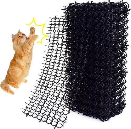 10 Pack 16 x 8 Inch Cat Scat Mat with Spikes, Scat Mat for Cats Cat Deterrent Mat Digging Stopper Repellent Spike Mat
