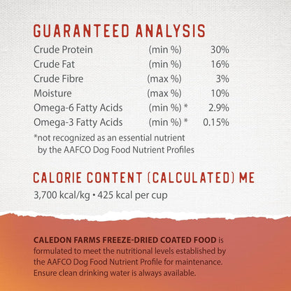 Caledon Farms Freeze-Dried Coated Chicken Recipe Premium Dry Dog Food 7.7lb