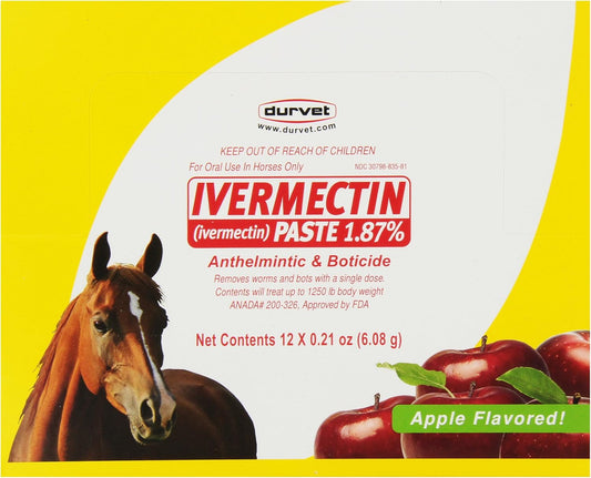 Durvet 12-Pack Ivermectin Dewormer Paste for Horses