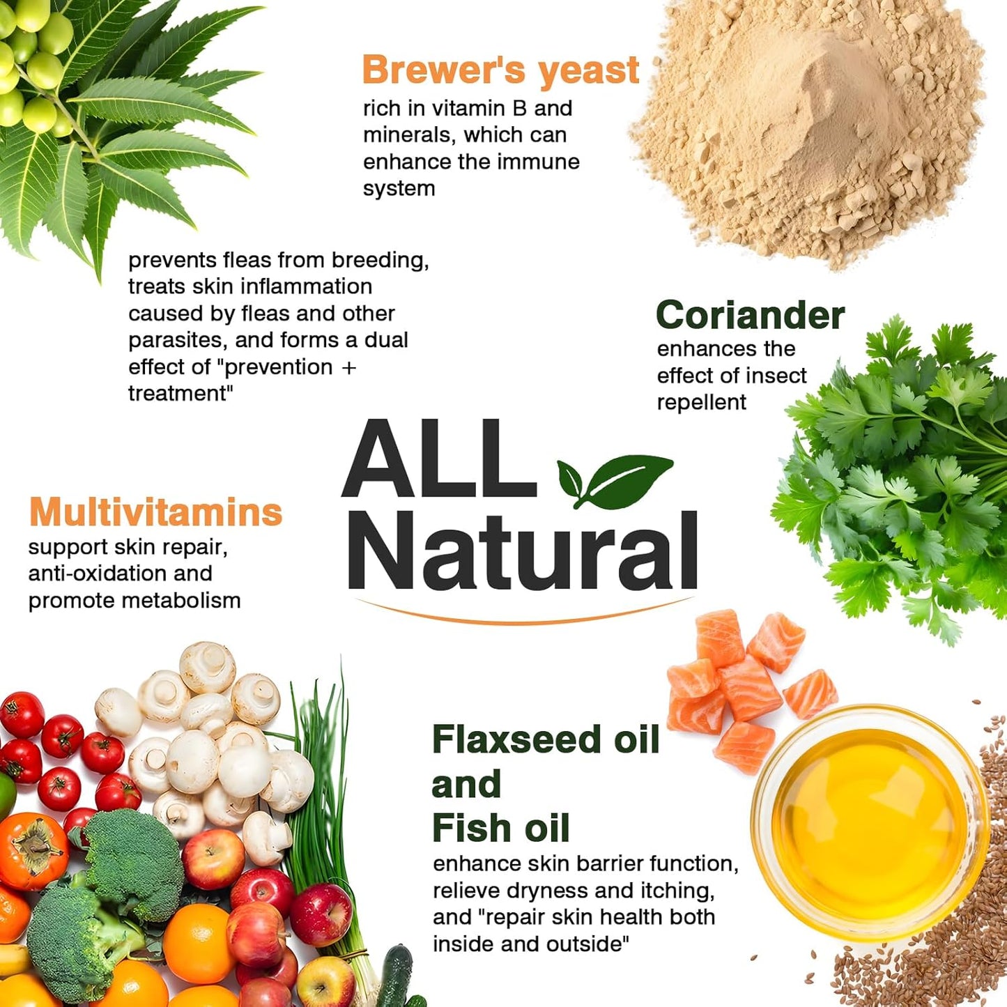 Dog Flea and Tick Prevention Allergy Chews Omega 3 for Dogs Treatment Chewable Natural Flea and Tick Skin and Coat Supplement Immune Dog Chews Yeast Relief Prevention for Dogs Itching and Licking