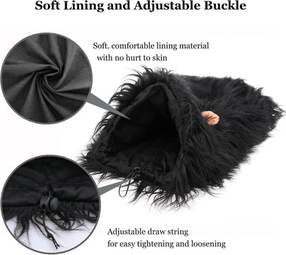 Onmygogo Lion Mane Wig for Dogs with Ears, Funny Pet Costumes for Halloween Christmas