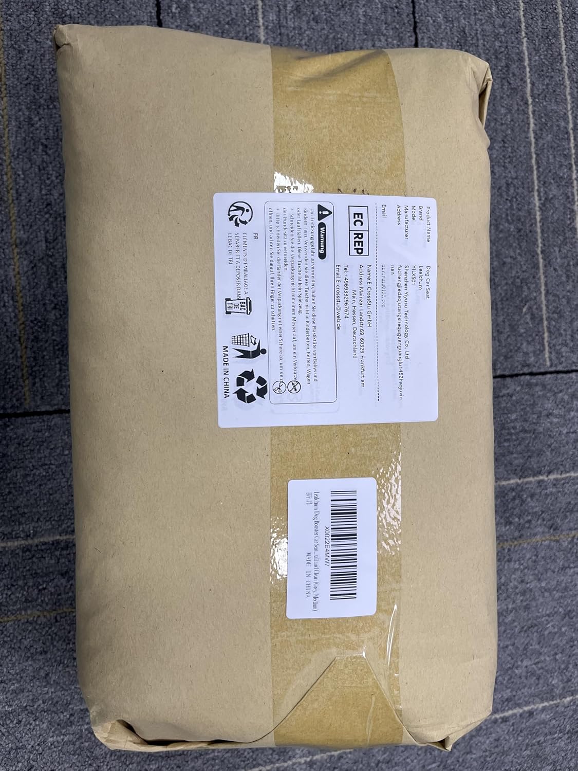 Dog Booster Car Seat for Small/Medium Dogs Up to 35lbs,Ultra Soft Fabric Covered,6in Elevated Cushion,Fully Detachable and Washable,3 Straps & 2 Pockets,Easy to Install(Grey,Medium)