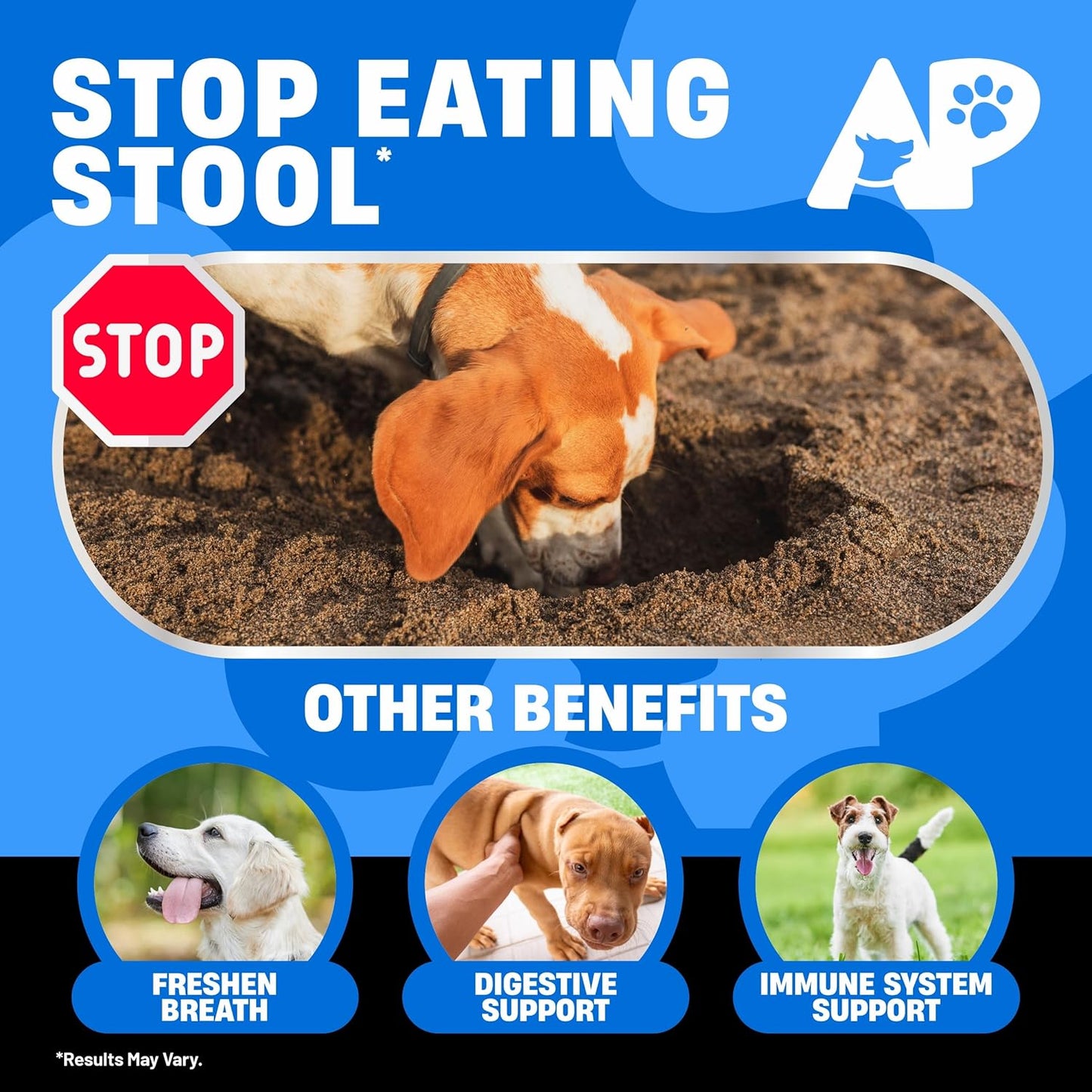 No Poo Chews for Dogs - Coprophagia Stool Eating Deterrent with Probiotics & Enzymes - Stop Dogs from Eating Poop - Digestive Support Soft Chews for All Breeds & Sizes - Forbid Stool Eating Deterrent