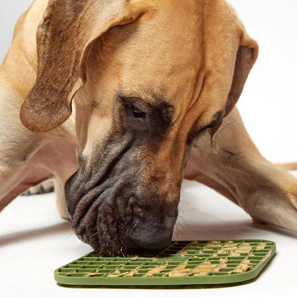 DOG by Dr. Lisa Lick Mat for Dogs - Grooming & Bath Time Mat - Suction Cup Slow Feeder Pad for Dogs - 53 Suction Cups - Great for Brushing, Washing & Feeding - Dishwasher Safe - Vet Created