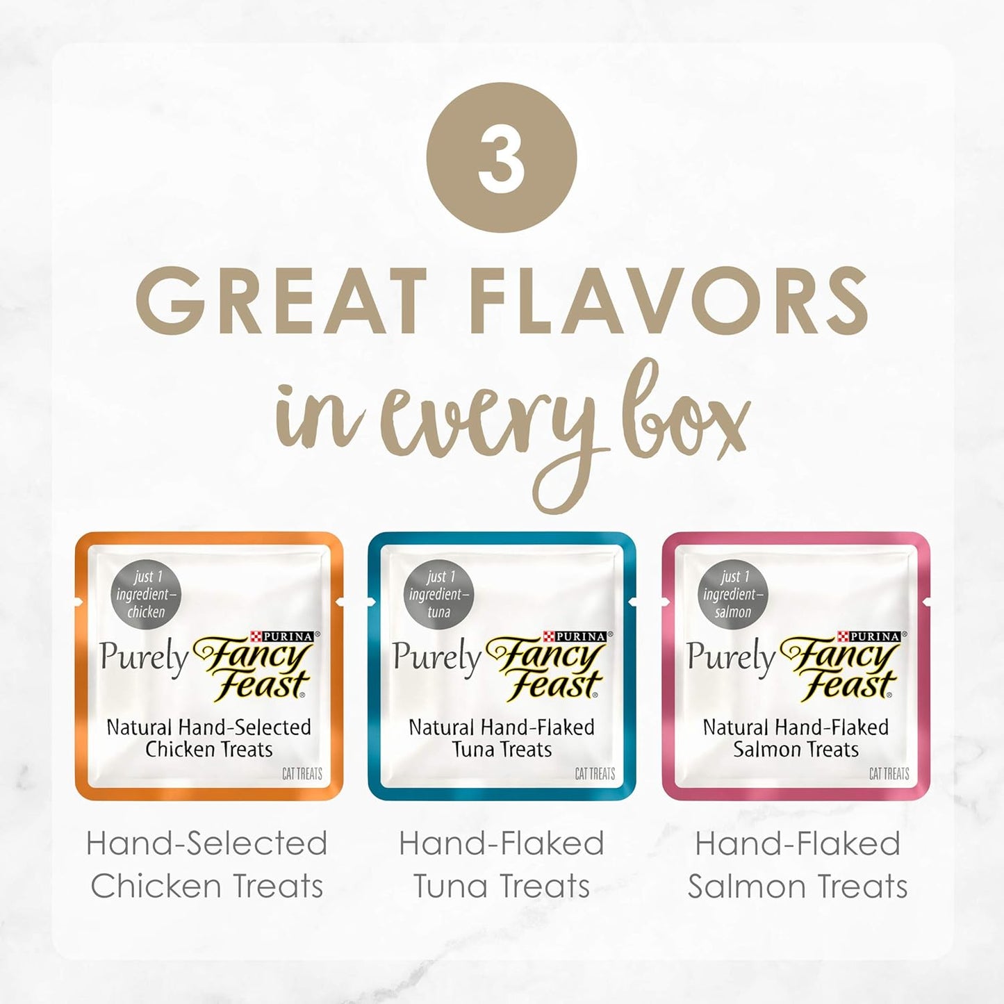 Purina Fancy Feast Natural Cat Treats Variety Pack, Purely Natural - (Pack of 5) 10 ct. Pouches