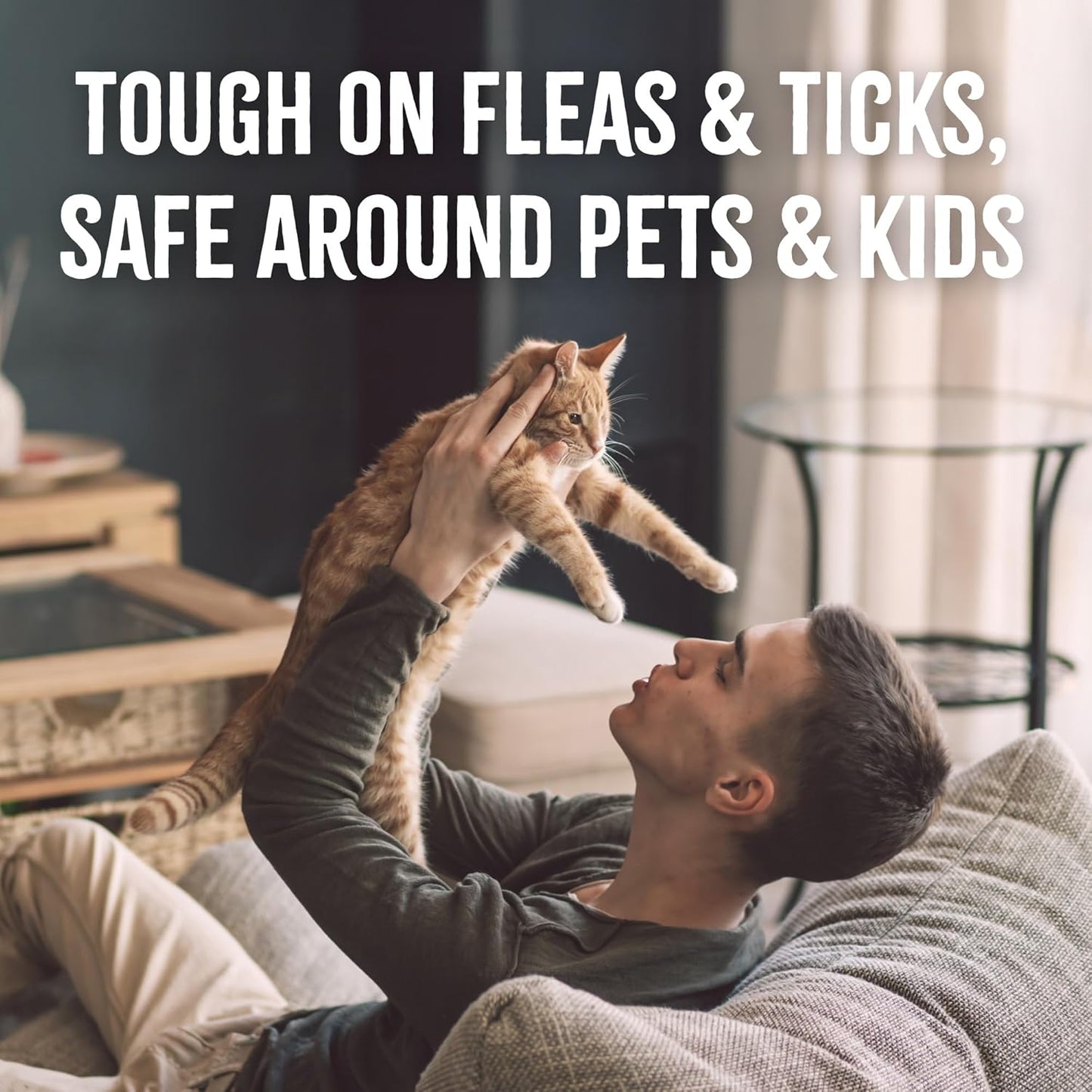 TropiClean Gentle Flea Shampoo for Cats, Flea and Tick Prevention for Cats, Powerful & Natural Defense, Made in USA, 12 oz.