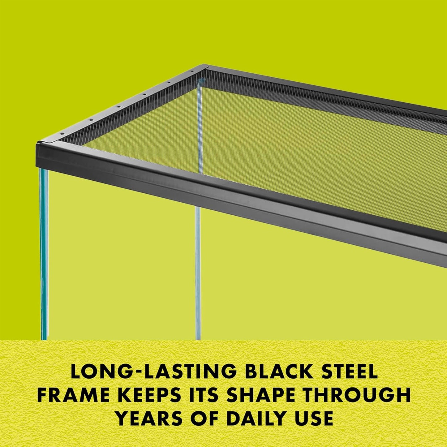 Zilla Fresh Air Screen Cover, Secure and Durable Metal Mesh Cover for Reptile Terrariums, 30 x 12 inches