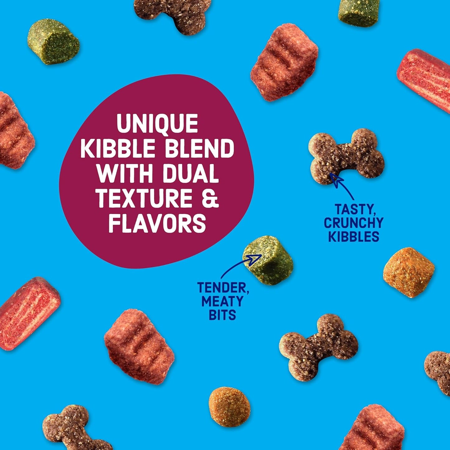 Kibbles 'n Bits Dry Dog Food, Savory Bacon & Steak Flavor for Adult Dogs 16 lb. Bag