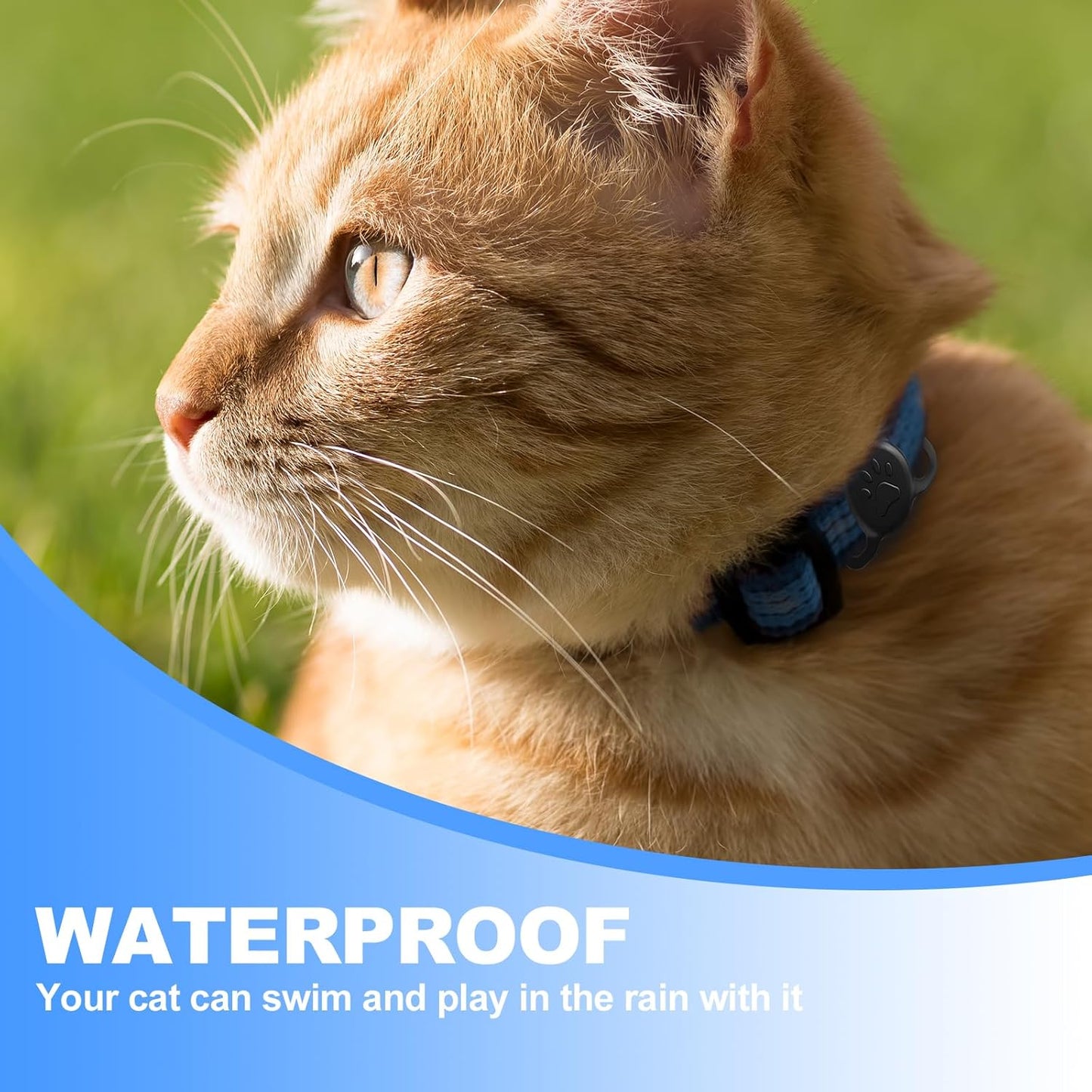 【2 Pack】 2025 Latest Air Tag Cat Collar, Silicone Full-Body Covered, Waterproof Cat Collar Air tag Holder Soft Design Fits All Width Collars, Black