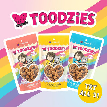 Weruva BFF Toodzies, Chicken Crunchy Cat Treats, 2oz Bag (Pack of 4)