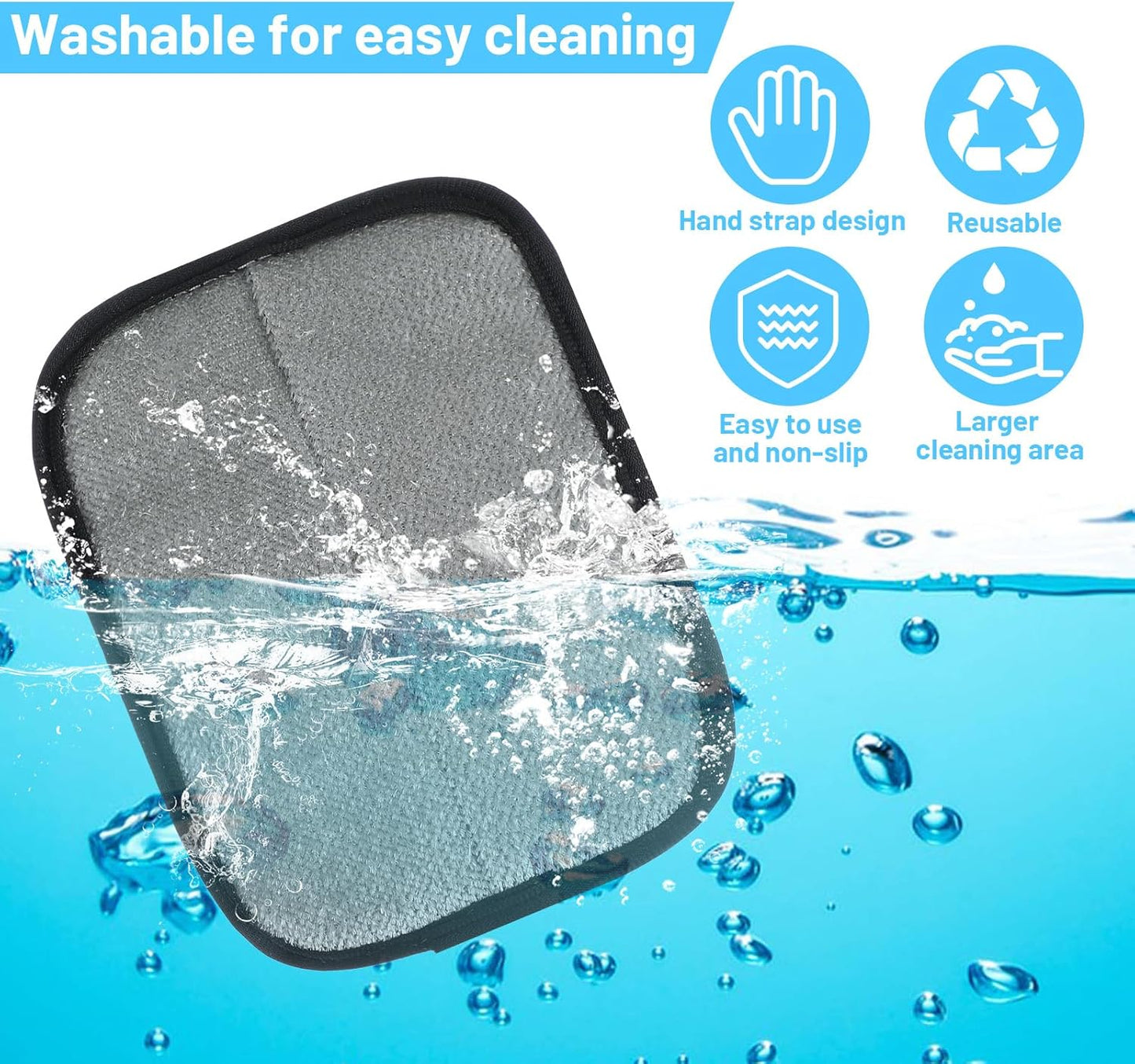 Pet Hair Removal Glove,Upgraded Reusable Grooming Gloves for Cats & Dogs,Magic Brush Pet Hair Remover,Mitt & Pet Grooming Gloves for Couch, Carpet, Furniture Upgraded Electrostatic Hair Removal Glove