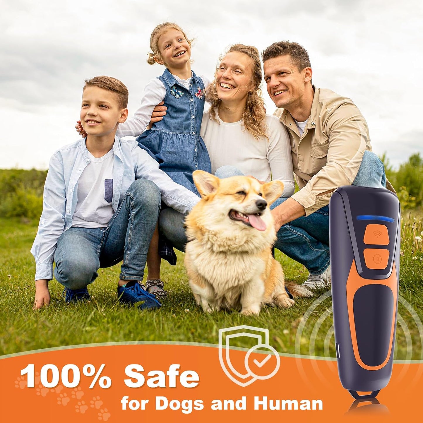 Arien Dog Bark Deterrent Devices, Rechargeable Ultrasonic Anti Barking Device for Dogs, Dog Bark Control Devices 50FT Range Safe for Dogs & Human Portable Indoor Outdoor, Dog Training & Behavior Aids