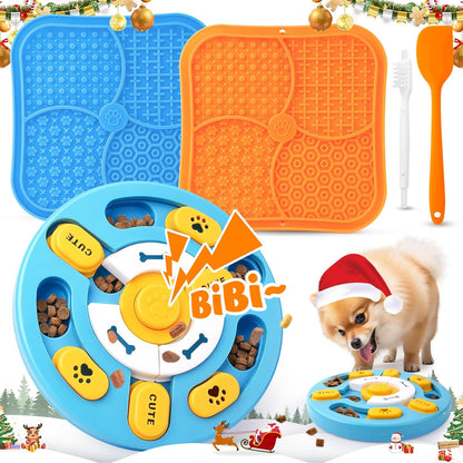 Advanced Dog Puzzle Toys for IQ Training & Mental Stimulation,Dog Lick Mat with Suction Cups for Anxiety Relief and Keeping Them Busy