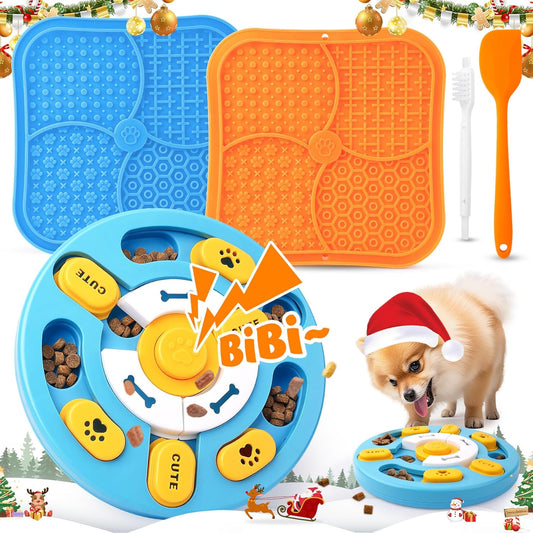 Advanced Dog Puzzle Toys for IQ Training & Mental Stimulation,Dog Lick Mat with Suction Cups for Anxiety Relief and Keeping Them Busy