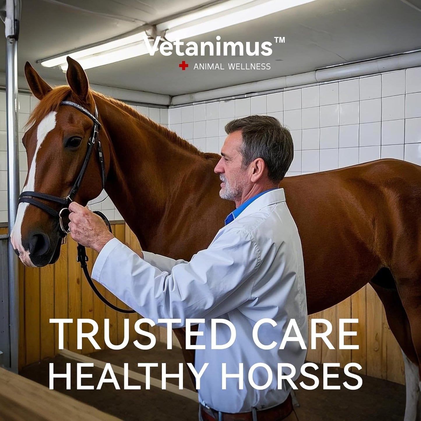 Natural Vitamin E & Selenium for Horses Muscle Build Support for Active Horses Equine Vitamin E Powder Supplement 30-Day Supply