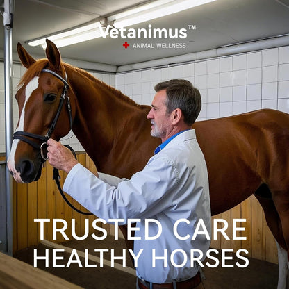 Natural Vitamin E & Selenium for Horses Muscle Build Support for Active Horses Equine Vitamin E Powder Supplement 30-Day Supply