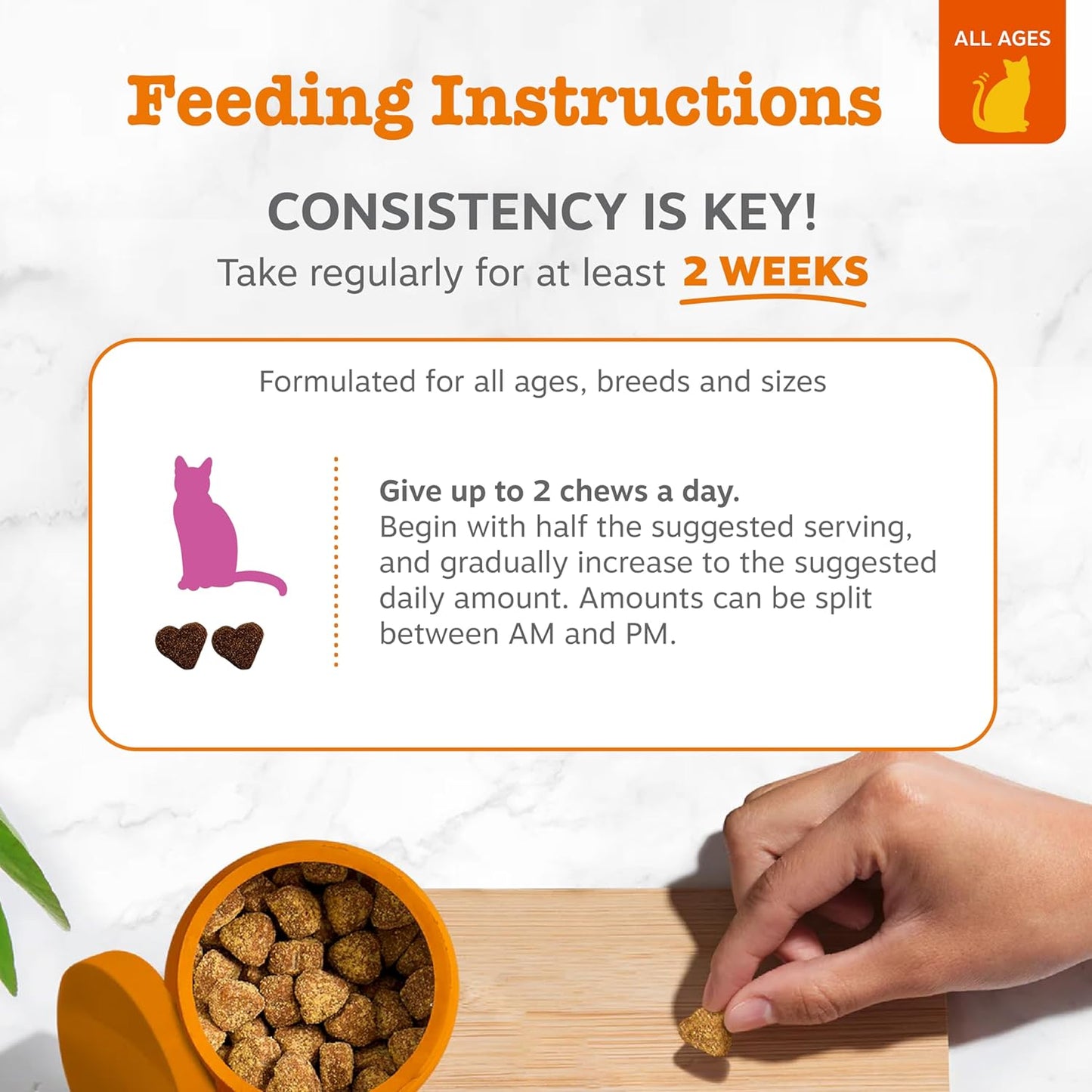 Zesty Paws Hip & Joint Bites for Cats - Glucosamine for Cats - with Chondroitin, Turmeric - Cat Joint Supplement for Hip & Joints - AlaskOmega Fish Oil with Omega-3 Fatty Acids - 60 Count