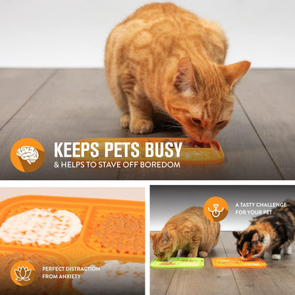 Hyper Pet IQ Treat Lick mat for Dogs, Slow Feeder & Cat Lick mats | Great Alternative to Slow Feeder Dog Bowls & Feeders | Perfect Licking mat, Cat Puzzle & Dog Enrichment Toys