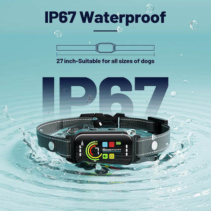 JEUJE Dog Bark Collar 2 Pack, Bark Collar for Large Medium Small Dogs 8-120lbs, AUTO Barking Collar, Bark Training Collar with 7-Level Sensitivity + 5 Safety Modes Humane Training System