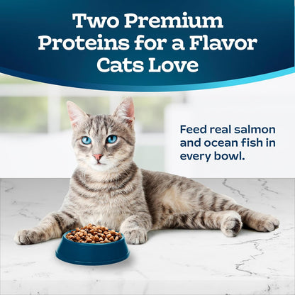 Blue Buffalo Tastefuls Adult Cat Dry Food, Multi-Protein Salmon & Ocean Fish Recipe, 5-lb. Bag