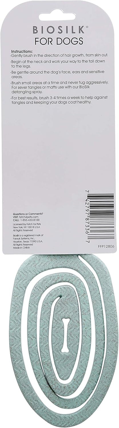 BioSilk for Pets Eco-Friendly Detangling Pin Brush for Dogs in Mint Green | Easy to Hold Ergonomic Handle Dog Brushes, Wet or Dry Dog Hair Brush, Light Blue (FF12806),Gray/Black