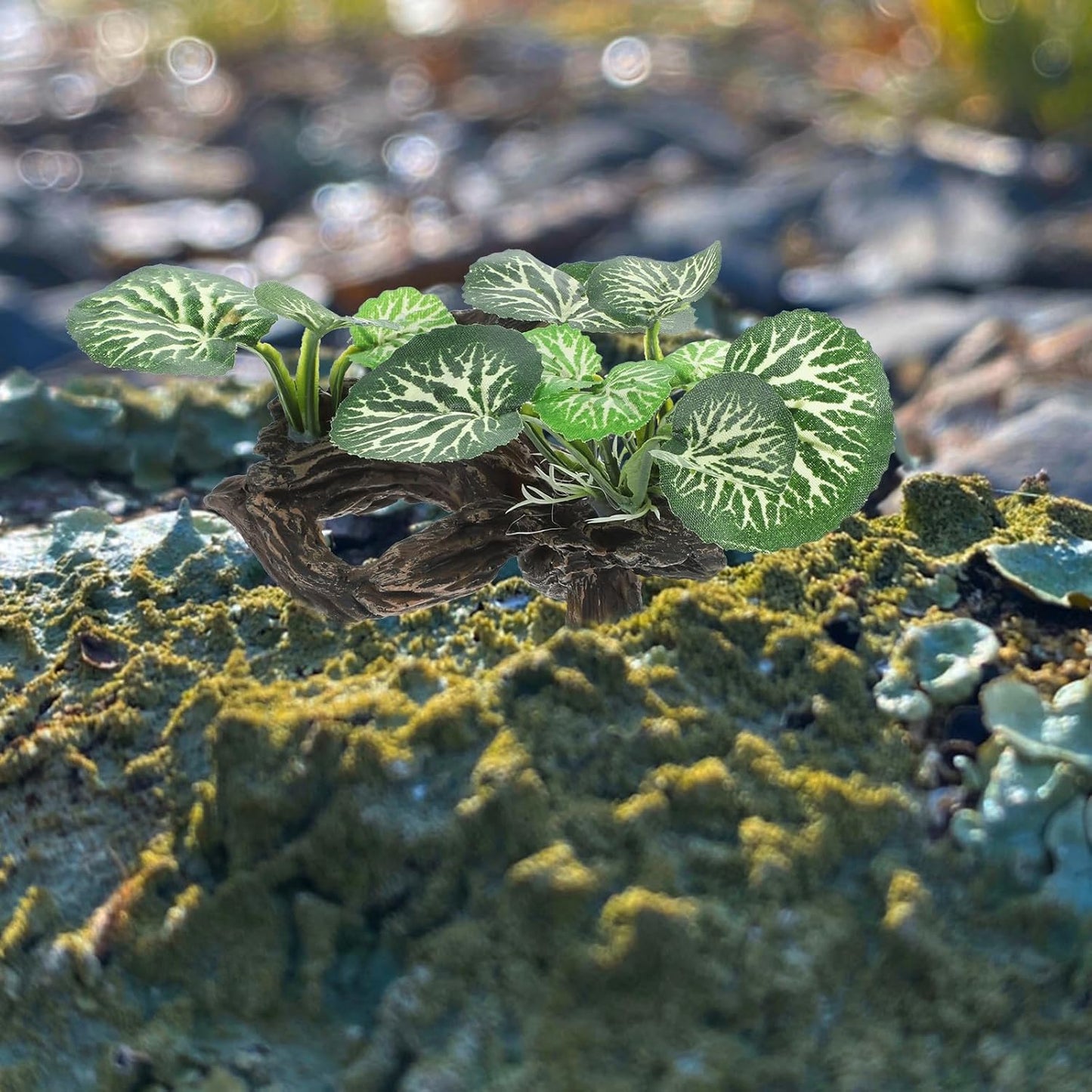 Reptile Terrarium Plant Artificial Plant Ornament Décor for Lizard Box and Fish Tank Habitat Decoration