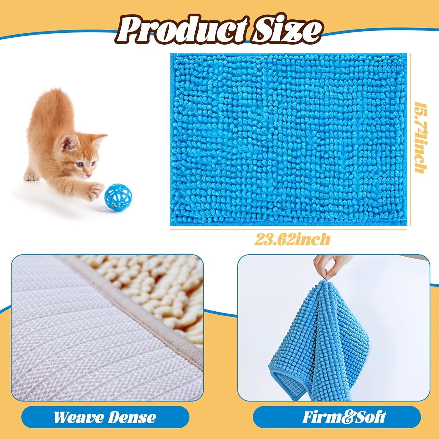 6 Pcs Guinea Pig Fleece Cage Liners, 16 x 24 Inch Guinea Pig Bedding Mats Reusable Guinea Pig Pee Training Pads Rabbit Mat Washable for Small Animal Sleeping