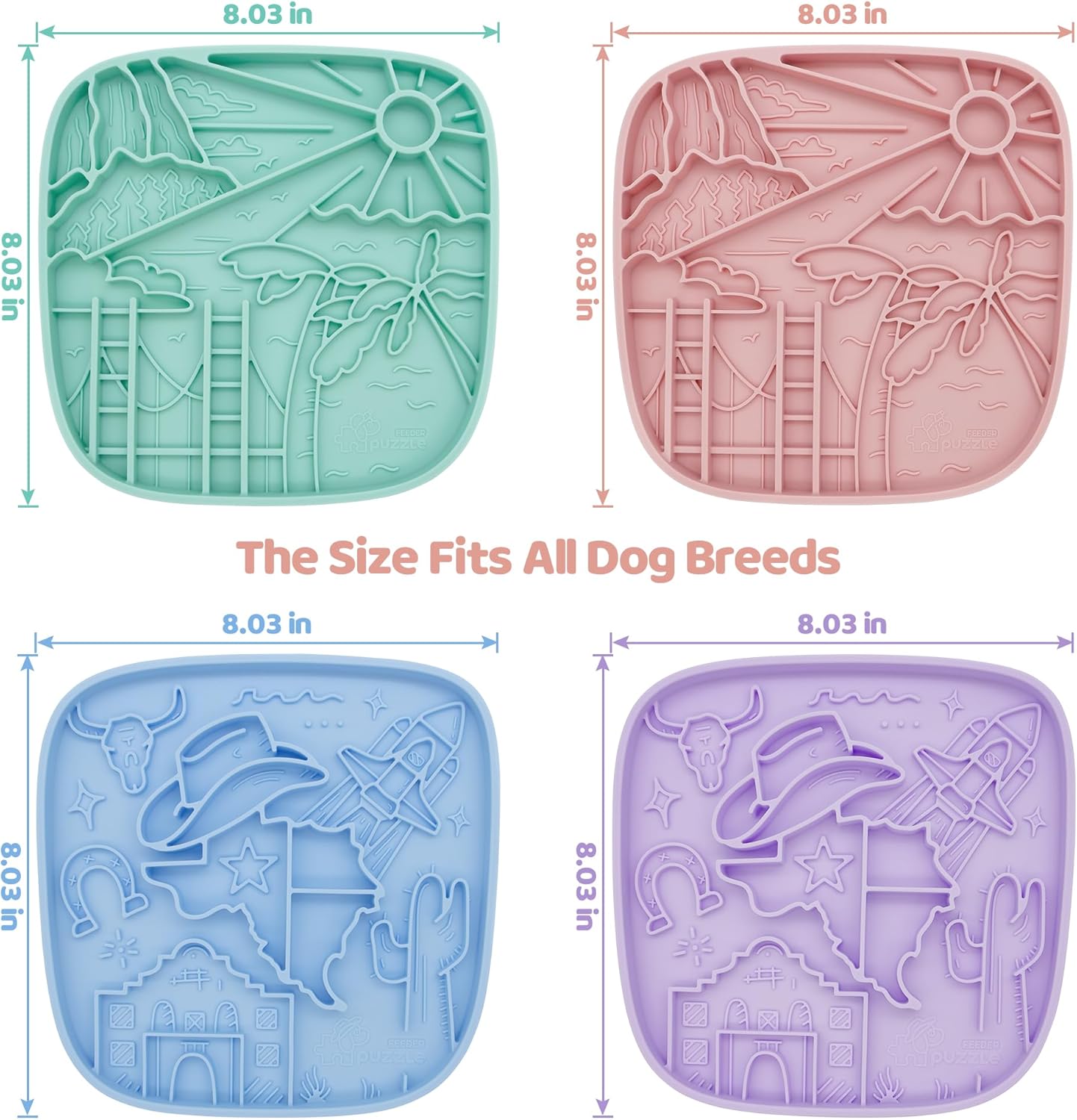 Puzzle Feeder Dog Lick Mat,Freezable Dog Enrichment Toys for Mental Stimulation and Anxiety Relief, Silicone Lick Mat, Slow Feeder Supports All Types of Food,Pink