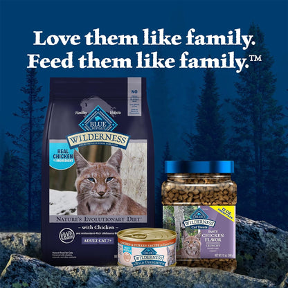 Blue Buffalo Wilderness Natural Mature Dry Cat Food for Cats 7+ Years, High-Protein and Grain-Free Diet, Supports Immune System Health and Energy to Stay Active, Chicken, 5-lb. Bag