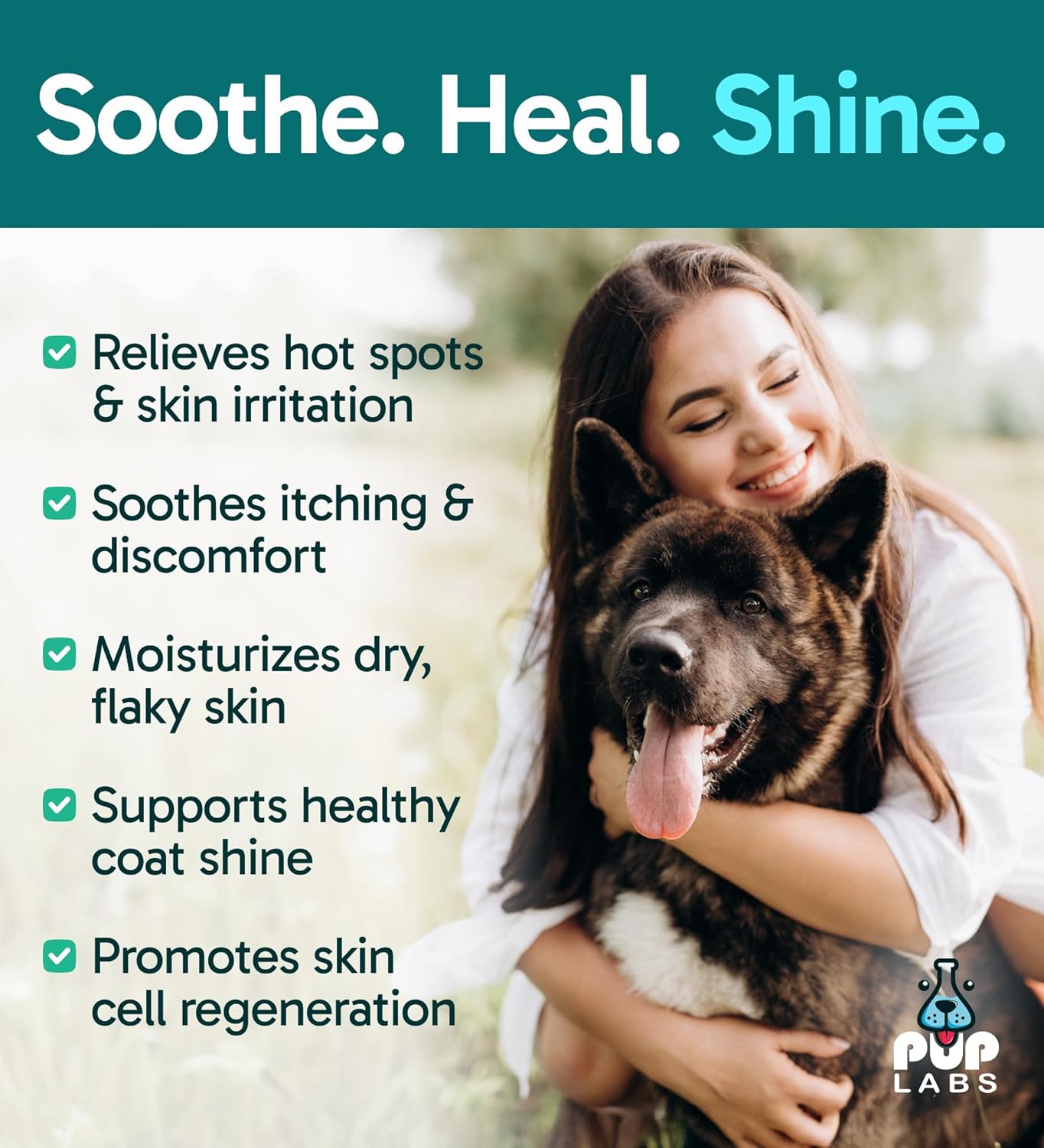 K9 Soothe Anti Itch Spray for Dogs with Aloe, Rose, & Coconut, Natural Hot Spot Treatment for Dogs That Soothes Irritation, Pet Skin Treatment Spray, 4 FL OZ
