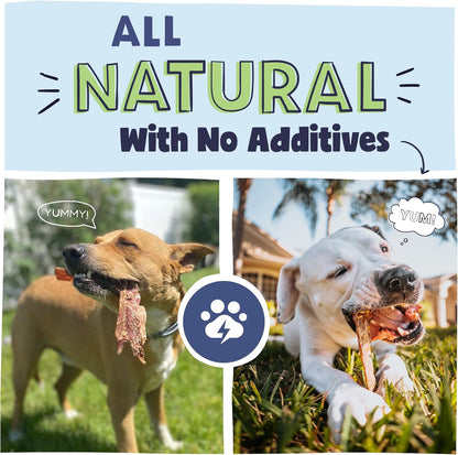 Pawstruck Premium Beef Jerky Dog Treat Chews, Medium 4"-6" Strips – Supports Hip & Joint Health, Rich in Glucosamine & Chondroitin, No Added Preservatives – 25 Count