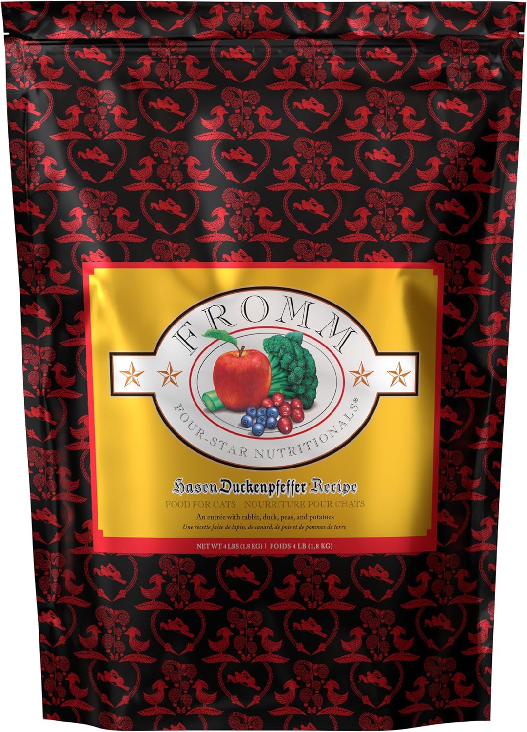 Fromm Four-Star Nutritionals Hasen Duckenpfeffer Cat Food - Premium Dry Cat Food - Rabbit Recipe - 4 lb