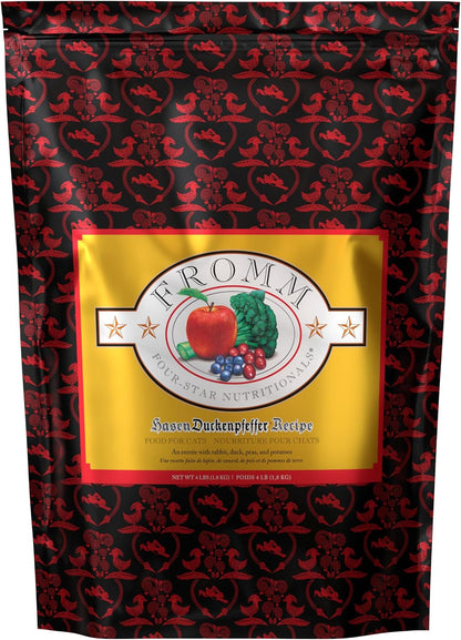 Fromm Four-Star Nutritionals Hasen Duckenpfeffer Cat Food - Premium Dry Cat Food - Rabbit Recipe - 4 lb