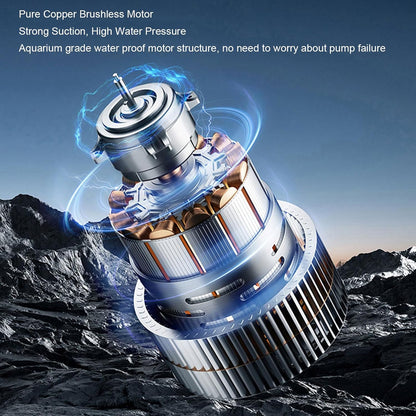 40w 42.7ft Lift 3.53GPM Electric Pet Bath Pump with Adjustable Showerheads and 4.9ft Hose Portable Hand Shower Attachment Water Hose Nozzle Sprayer Set for Home Use (US Plug 100-240V)