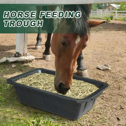 Livestock Feeder, Horse Trough, 10L Horse Feeding Trough, Animal Food Bowl, Rectangular, Feeding Troughs for Feedings Horses, Goats, Farm Animals, Cats, Lightweight Bucket