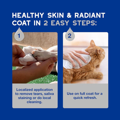 DOUXO® Skin & Coat SPA - Ultra-Safe Multipurpose Wipes for Dogs and Cats, 100 Wipes, Gently Removes Tear and Saliva Stains, Leaves the Coat and Skin Refreshed and Smelling Great, Skin-Friendly Formula