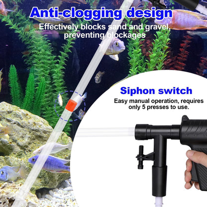 12pcs Fish Tank Cleaner Kit, Multi-Functional Aquarium Tank Vacuum Gravel Cleaning Tool Kit with Magnetic Glass Cleaner Accessories for Sand Siphon Washing and Water Changing