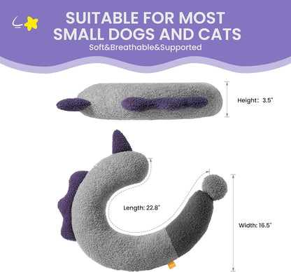 Dog Calming Pillow - Soft Neck Pillow for Dogs, Washable Sleep Pillow for Better Sleep, Reduces Anxiety, Gift for Small/Medium/Large Dogs and Cats