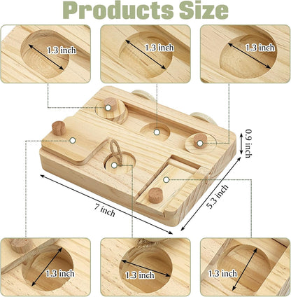 BNOSDM Wooden Bird Tunnel Parrot Swing Toys Natural Hanging Nest and Wooden Bird Foraging Toys with Enrichment Puzzle for Small and Medium Parrots, Parakeets, Cockatiels, Sun Conures