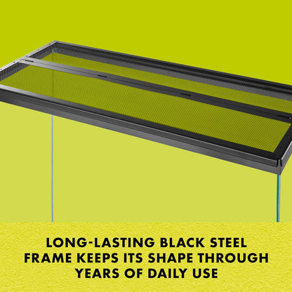 Zilla Fresh Air Screen Cover with Center Hinge, Secure and Durable Metal Mesh Cover for Reptile Terrariums, 48 x 13 inches