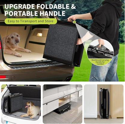 Dog Ramp for Car, 63 * 20inch Folding Pet Gentle Slope, Portable Dog Car Ramp, Outdoor Dog Ramp for SUV Car