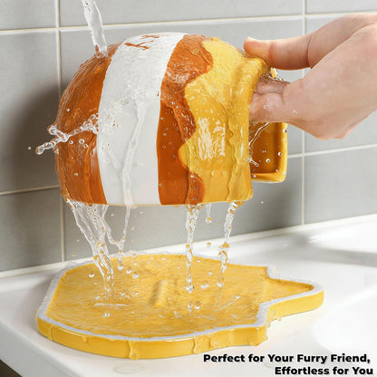 Ceramic Hamster Hideout, Small Pet Hideaway House, Guinea Pig Habitat Decor, Cute Syrian Hut, Chinchilla Cage Accessories for Dwarf Hamsters, Mice, Rats, Toads, Gerbils (Honey Shape)